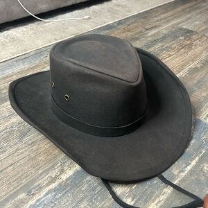Grey Oilskin Hat